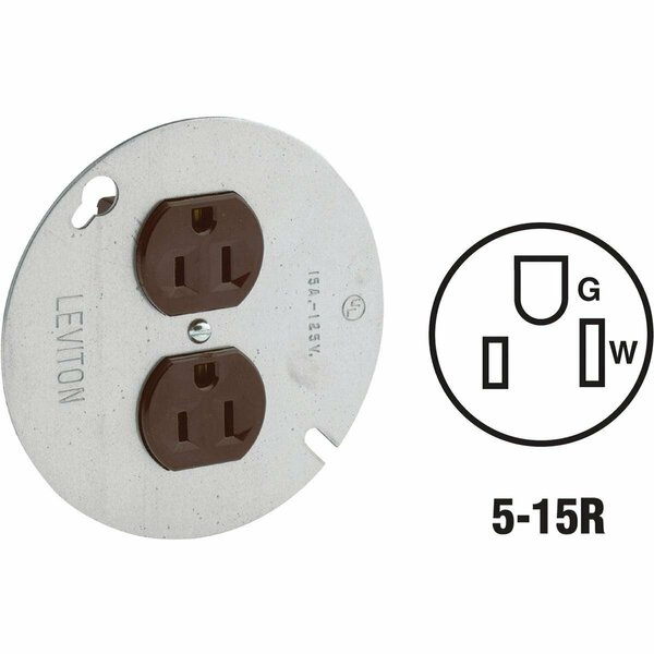 Leviton 4 In. Brown Round Box Cover 000-05042-000